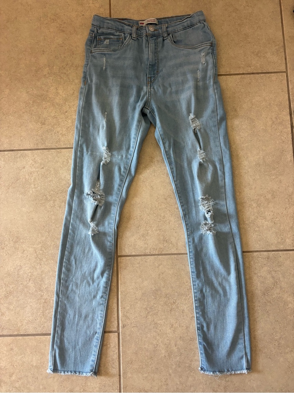 Levi's Light Blue Distressed Skinny Jeans - Women's